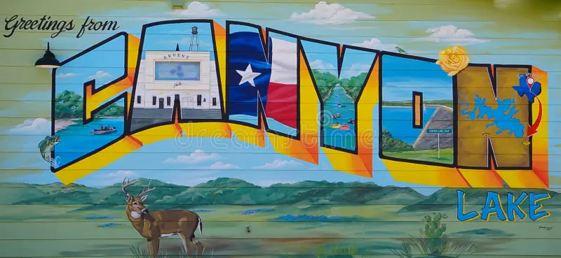 Greetings from Canyon Lake mural