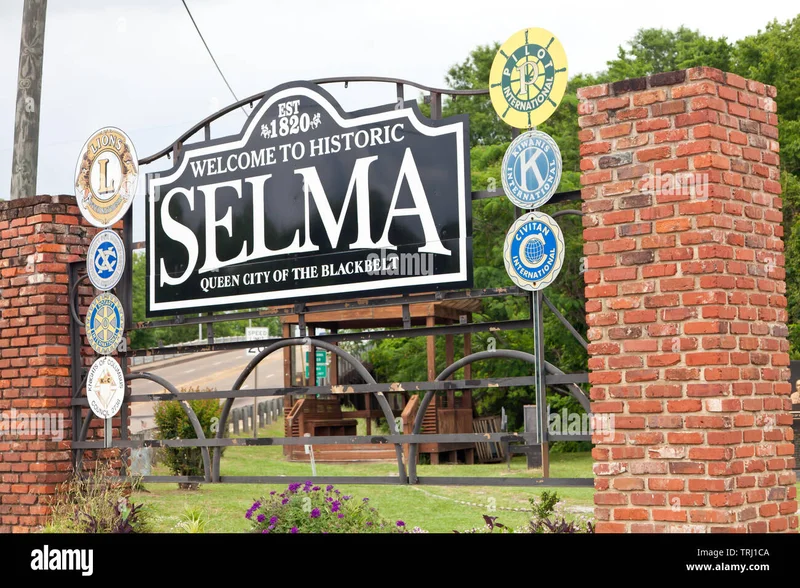 User-supplied Alamy photograph of the historic Selma, Alabama welcome sign